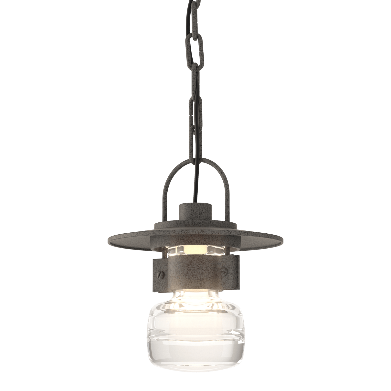 Hubbardton Forge Mason Small Outdoor Ceiling Fixture Outdoor l Wall Hubbardton Forge Coastal Natural Iron Clear Glass (ZM) 