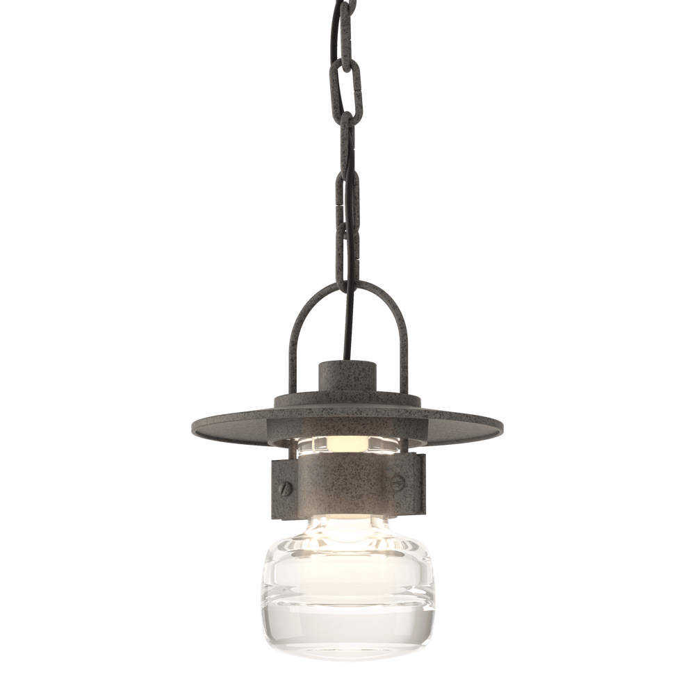 Hubbardton Forge Mason Small Outdoor Ceiling Fixture Outdoor Wall Lights Hubbardton Forge Coastal Natural Iron Clear Glass (ZM) 