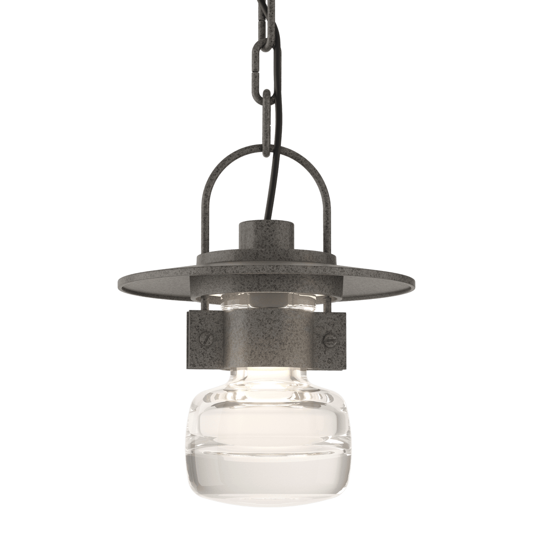 Hubbardton Forge Mason Outdoor Ceiling Fixture Outdoor Wall Lights Hubbardton Forge Coastal Natural Iron Clear Glass (ZM) 