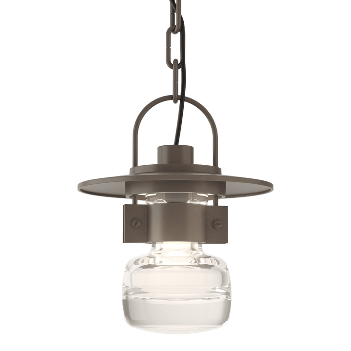 Hubbardton Forge Mason Outdoor Ceiling Fixture Outdoor Wall Lights Hubbardton Forge Coastal Dark Smoke Clear Glass (ZM) 