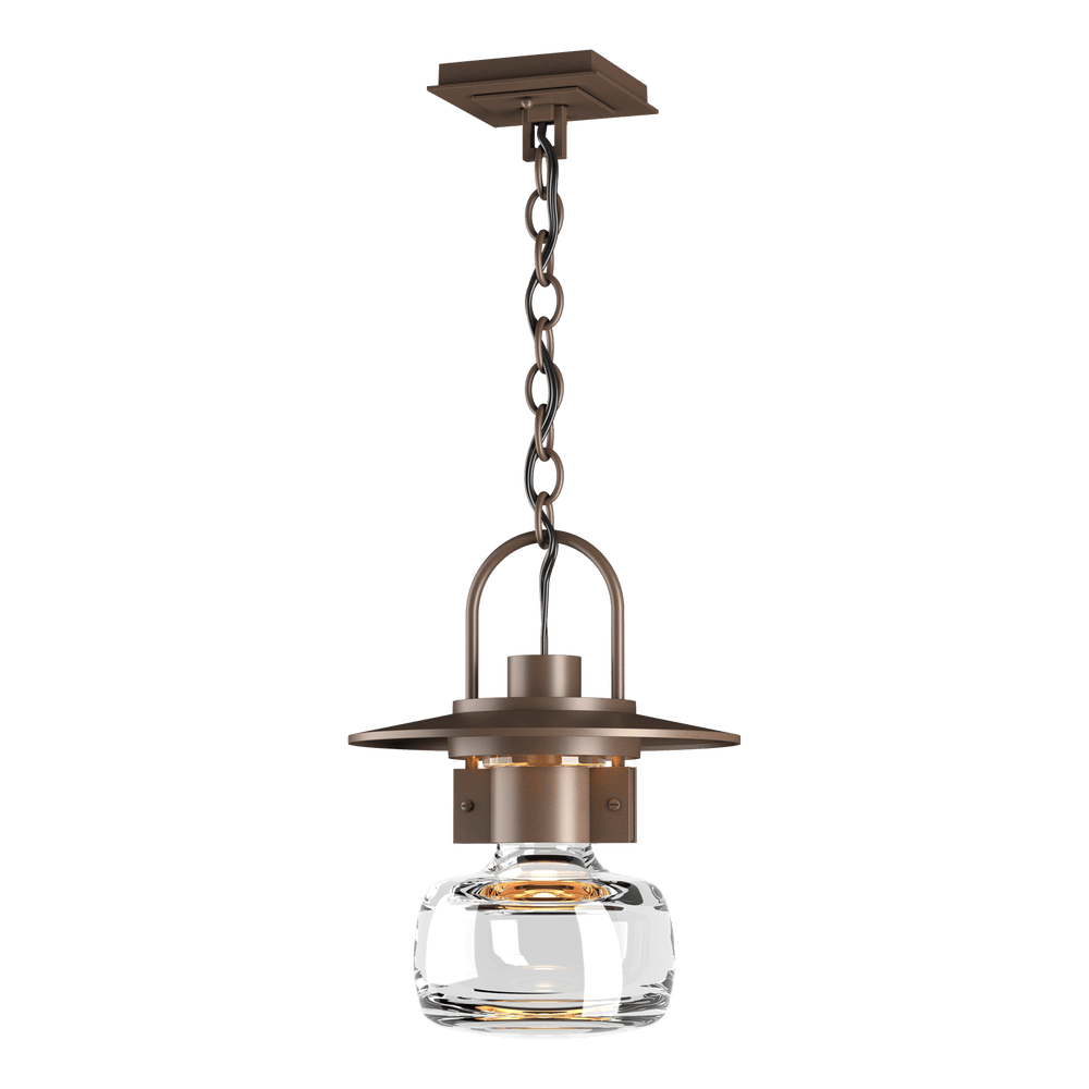 Hubbardton Forge Mason Large Outdoor Ceiling Fixture Outdoor Wall Lights Hubbardton Forge Coastal Bronze Clear Glass (ZM) 