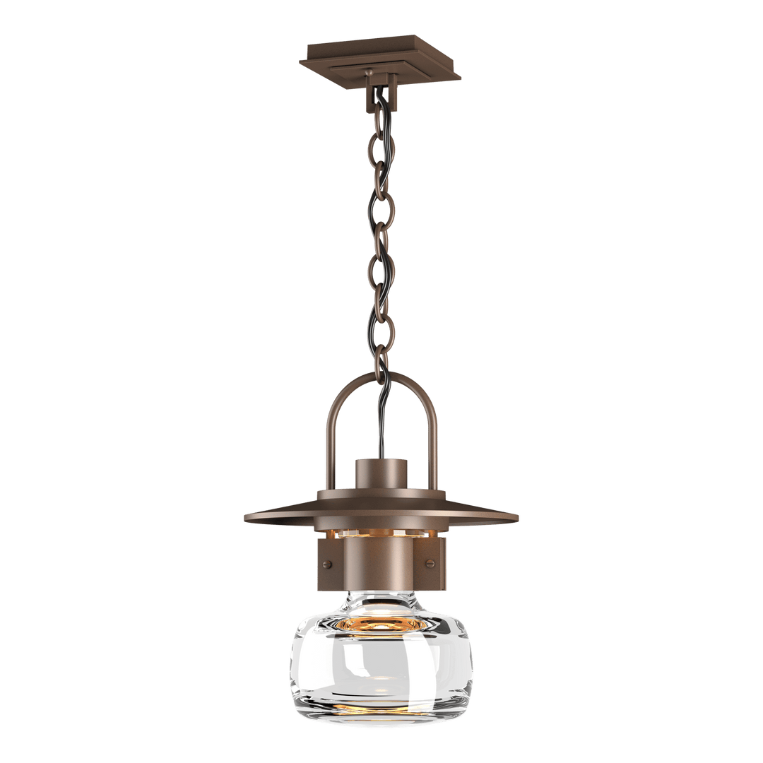 Hubbardton Forge Mason Large Outdoor Ceiling Fixture Outdoor Wall Lights Hubbardton Forge Coastal Bronze Clear Glass (ZM) 