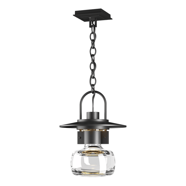 Hubbardton Forge Mason Large Outdoor Ceiling Fixture Outdoor Wall Lights Hubbardton Forge Coastal Black Clear Glass (ZM) 