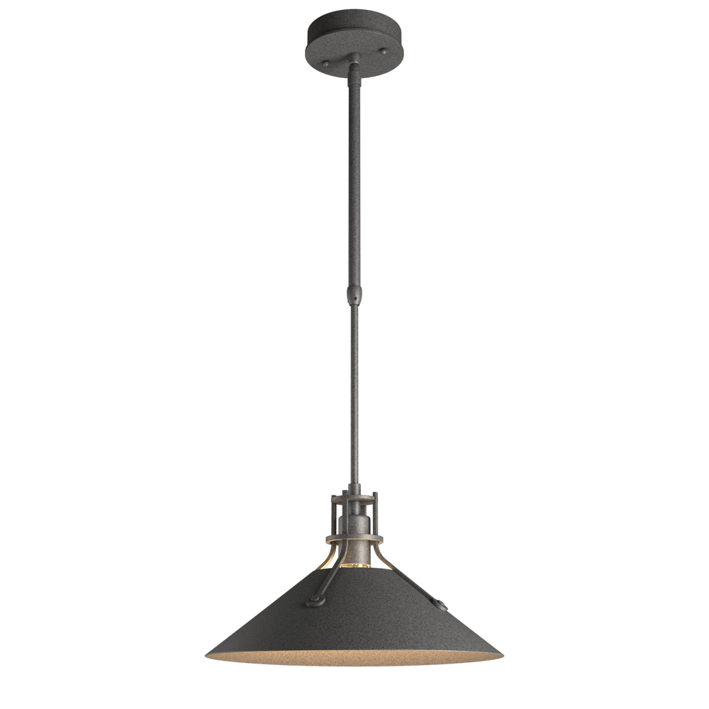 Hubbardton Forge Henry Outdoor Pendant Medium Outdoor Hanging Lights Hubbardton Forge Coastal Natural Iron  