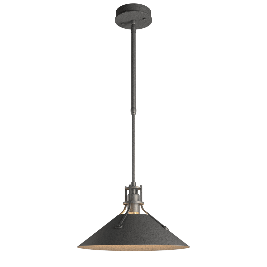 Hubbardton Forge Henry Outdoor Pendant Medium Outdoor Hanging Lights Hubbardton Forge Coastal Natural Iron  