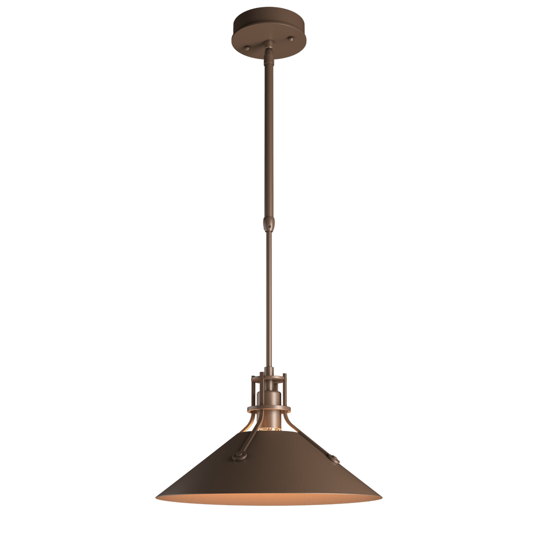 Hubbardton Forge Henry Outdoor Pendant Medium Outdoor Hanging Lights Hubbardton Forge Coastal Bronze  