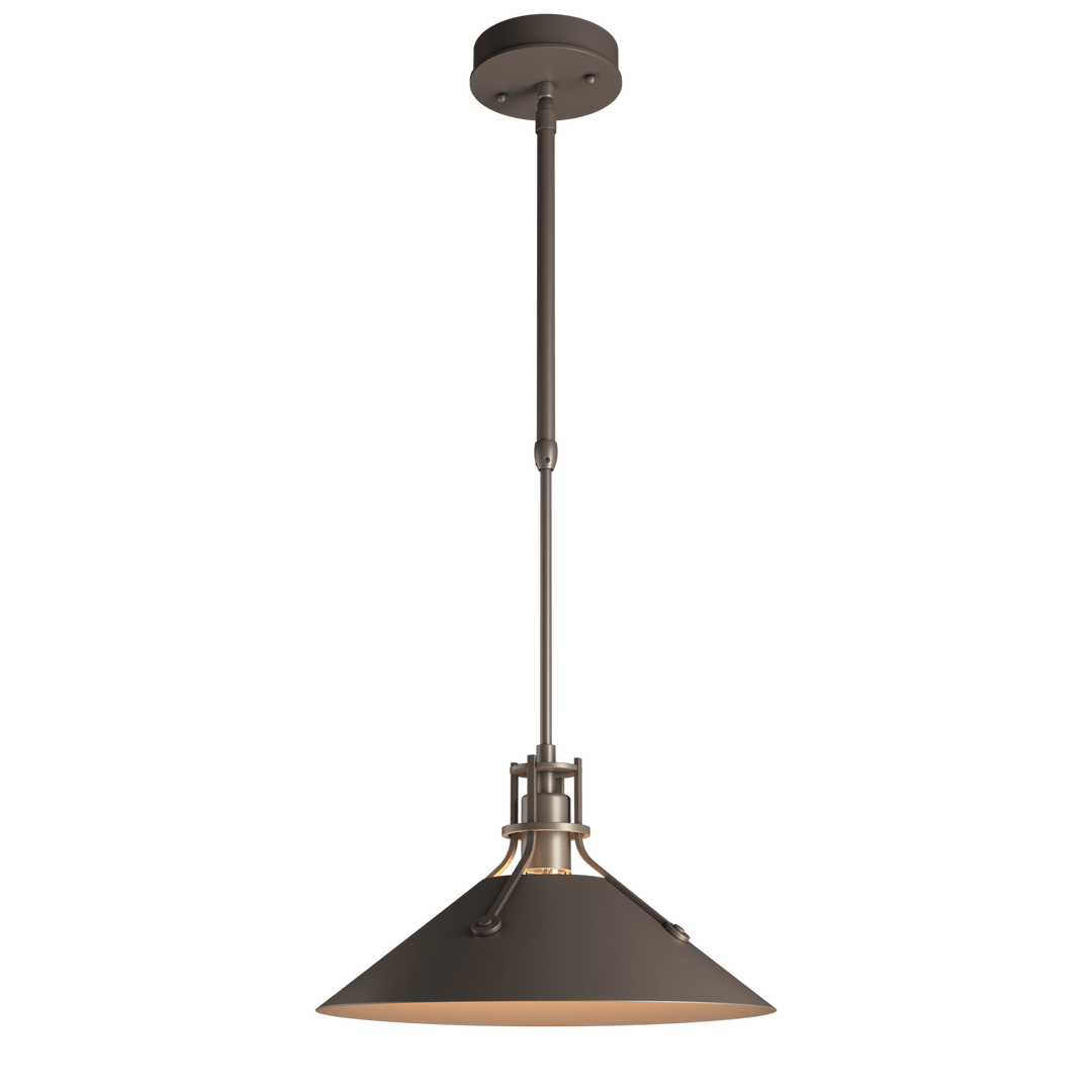 Hubbardton Forge Henry Outdoor Pendant Medium Outdoor Hanging Lights Hubbardton Forge Coastal Dark Smoke  