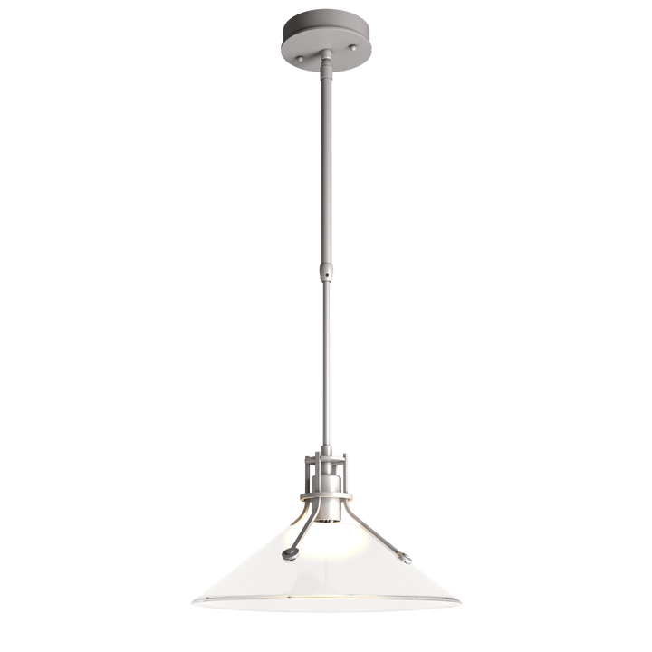 Hubbardton Forge Henry Outdoor Pendant with Glass Medium Outdoor Hanging Lights Hubbardton Forge Coastal Burnished Steel Frosted Glass (FD) 