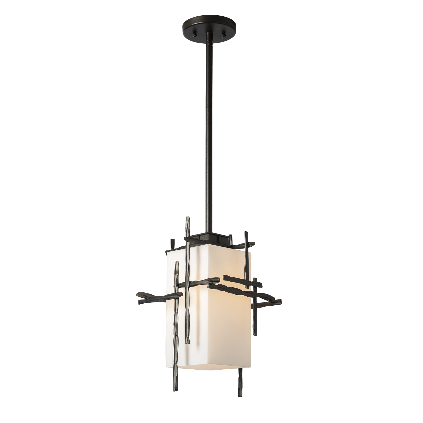 Hubbardton Forge Tura Outdoor Pendant Outdoor Light Fixture l Hanging Hubbardton Forge Coastal Oil Rubbed Bronze Opal Glass (GG) 