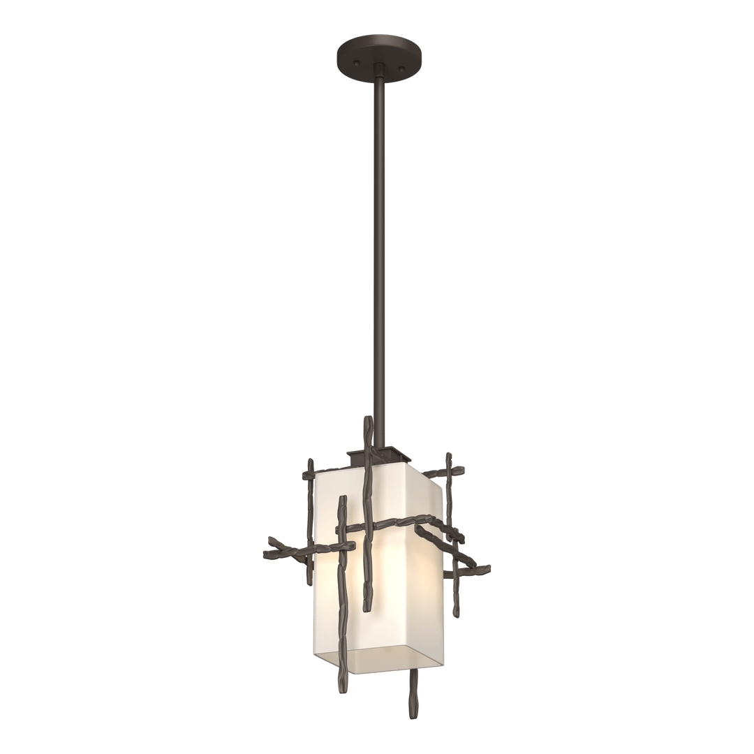 Hubbardton Forge Tura Outdoor Pendant Outdoor Hanging Lights Hubbardton Forge Coastal Dark Smoke Opal Glass (GG) 