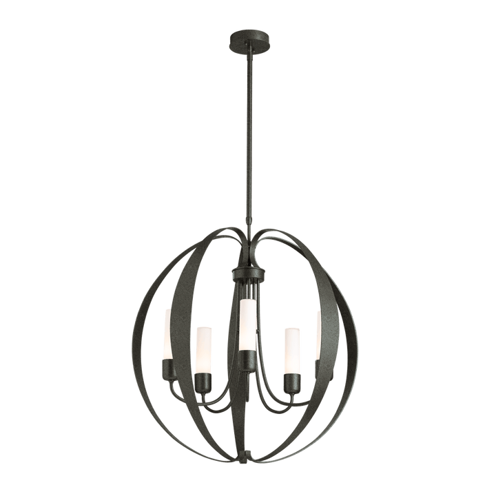 Hubbardton Forge Pomme Outdoor Pendant Outdoor Hanging Lights Hubbardton Forge Coastal Natural Iron Opal Glass (GG) 