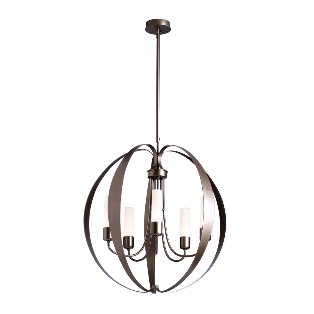 Hubbardton Forge Pomme Outdoor Pendant Outdoor Hanging Lights Hubbardton Forge Coastal Dark Smoke Opal Glass (GG) 