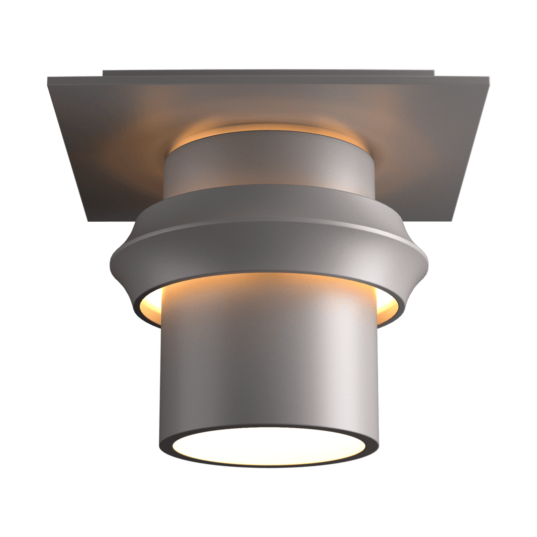 Hubbardton Forge Twilight Small Dark Sky Friendly Outdoor Semi-Flush Outdoor Wall Lights Hubbardton Forge Coastal Burnished Steel