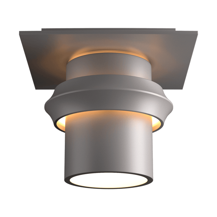 Hubbardton Forge Twilight Small Dark Sky Friendly Outdoor Semi-Flush Outdoor Wall Lights Hubbardton Forge Coastal Burnished Steel