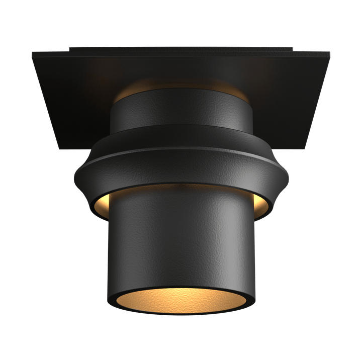 Hubbardton Forge Twilight Small Dark Sky Friendly Outdoor Semi-Flush Outdoor Wall Lights Hubbardton Forge Coastal Black