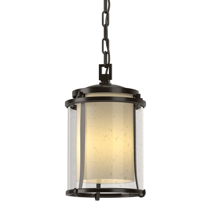 Hubbardton Forge Meridian Outdoor Ceiling Fixture Outdoor Wall Lights Hubbardton Forge Coastal Oil Rubbed Bronze Seeded Glass with Opal Diffuser (ZS) 