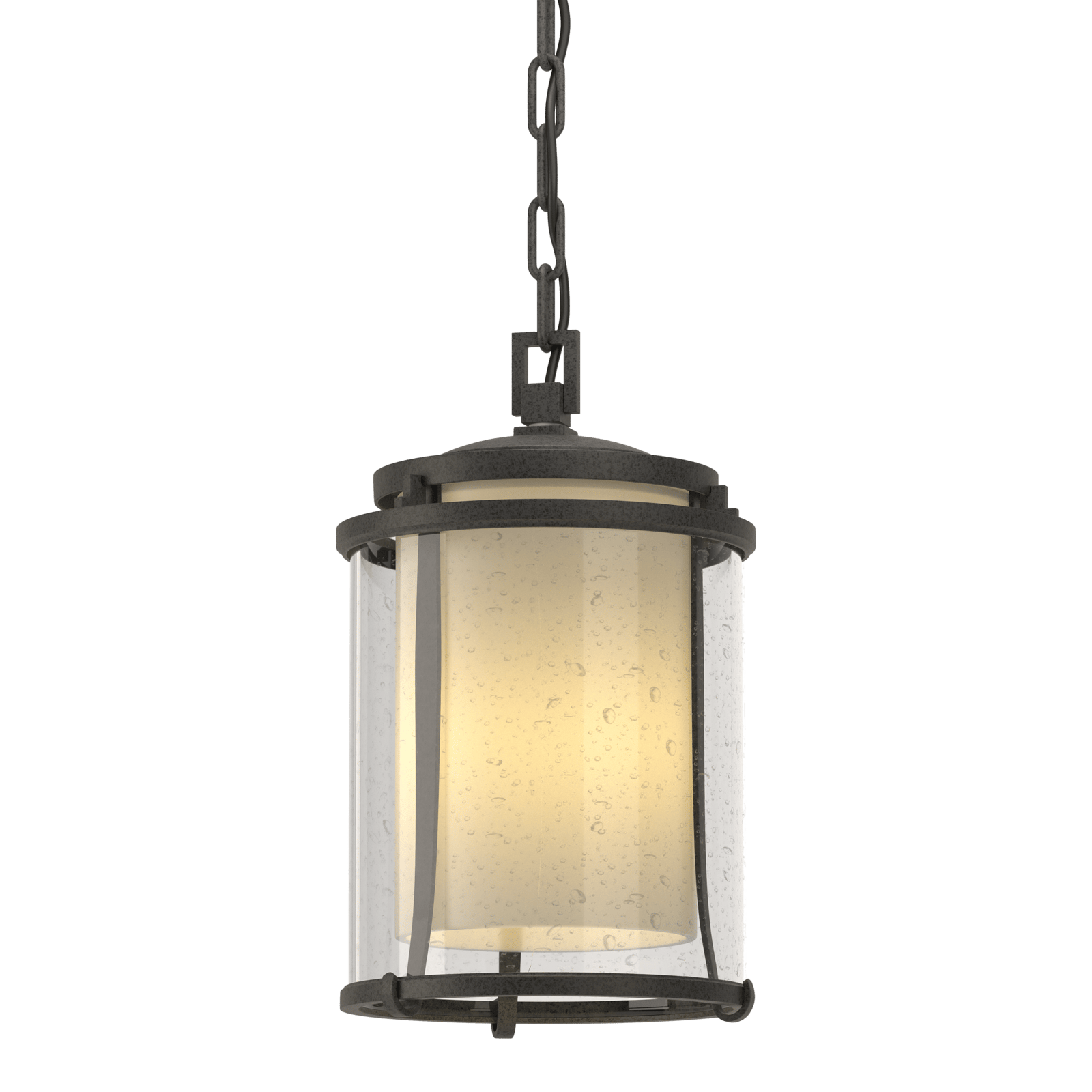 Hubbardton Forge Meridian Outdoor Ceiling Fixture Outdoor l Wall Hubbardton Forge Coastal Natural Iron Seeded Glass with Opal Diffuser (ZS) 