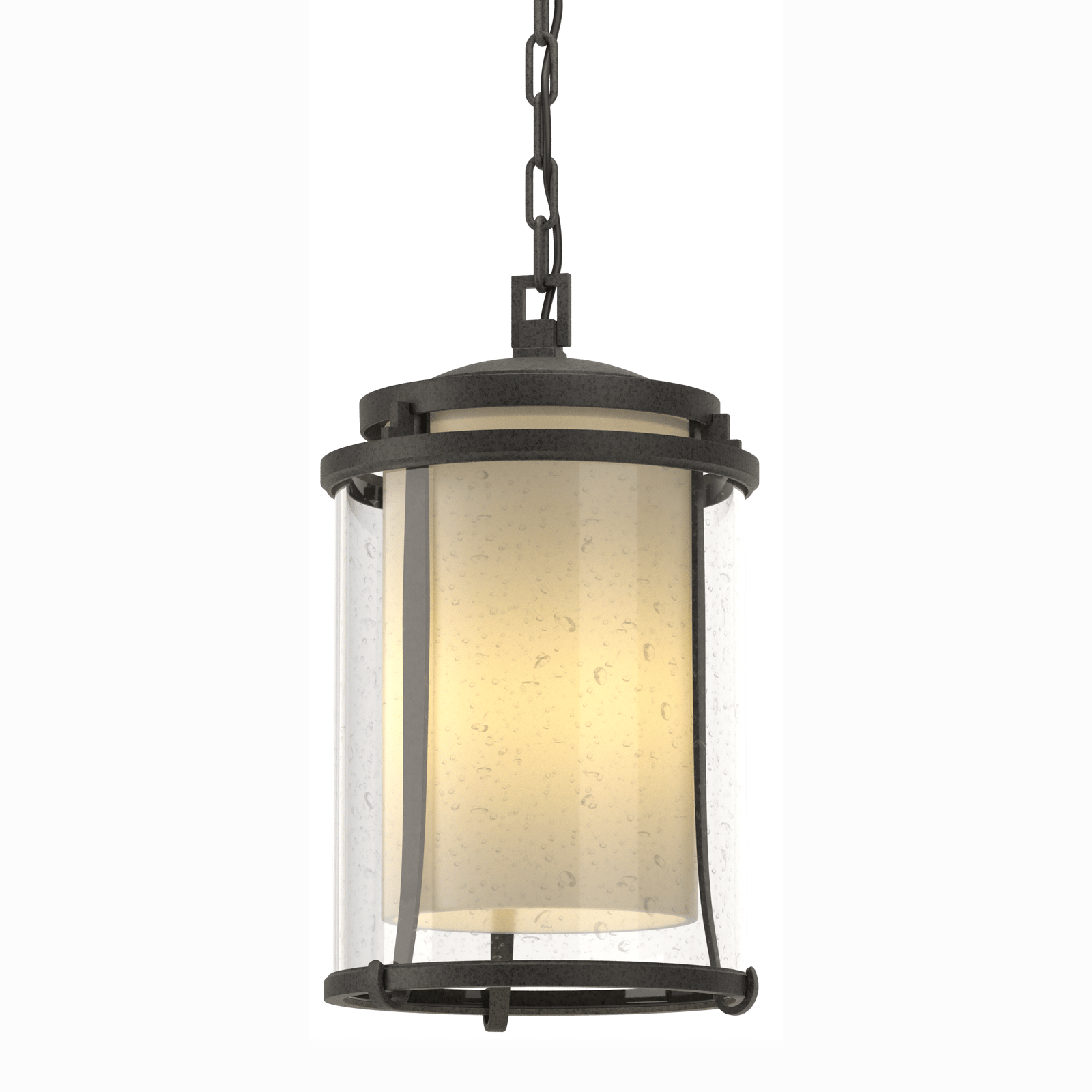 Hubbardton Forge Meridian Large Outdoor Ceiling Fixture Outdoor l Wall Hubbardton Forge Coastal Natural Iron Seeded Glass with Opal Diffuser (ZS) 