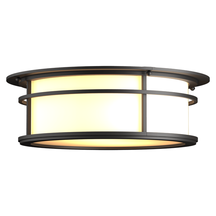 Hubbardton Forge Province Outdoor Flush Mount Outdoor Wall Lights Hubbardton Forge Coastal Oil Rubbed Bronze Opal Glass (GG) 