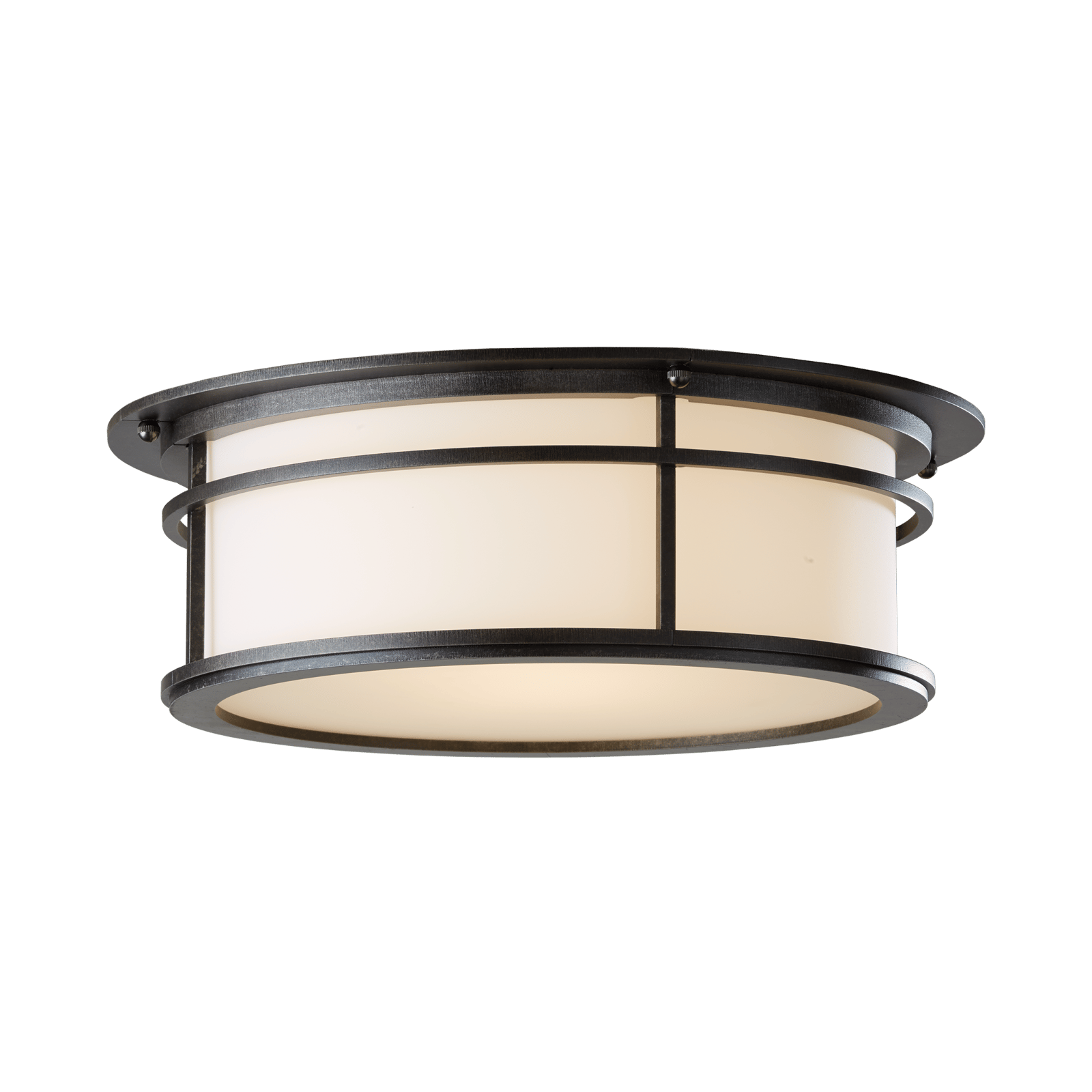 Hubbardton Forge Province Outdoor Flush Mount Outdoor l Wall Hubbardton Forge Coastal Dark Smoke Opal Glass (GG) 