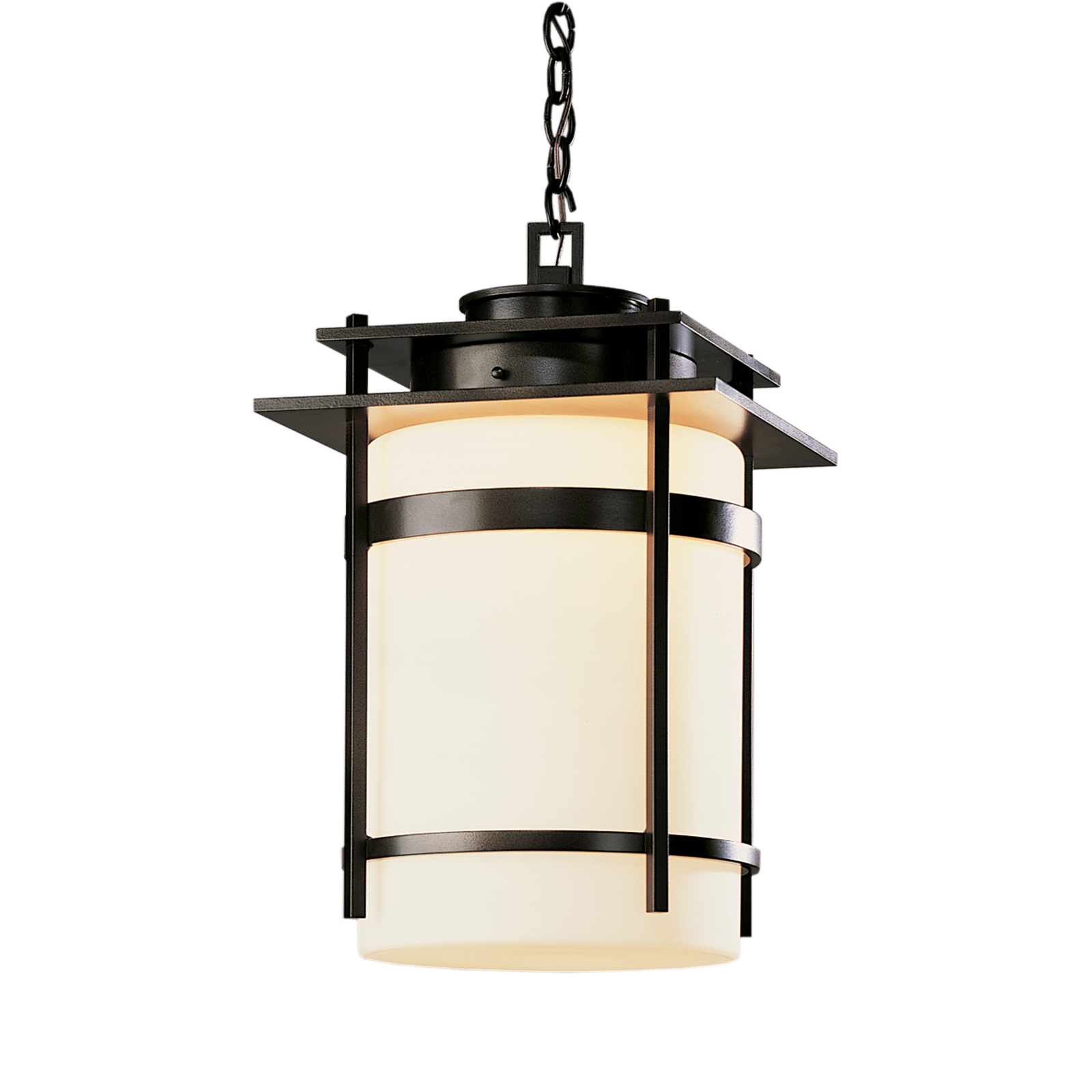 Hubbardton Forge Banded Large Outdoor Fixture Outdoor l Wall Hubbardton Forge Coastal Black Opal Glass (GG) 