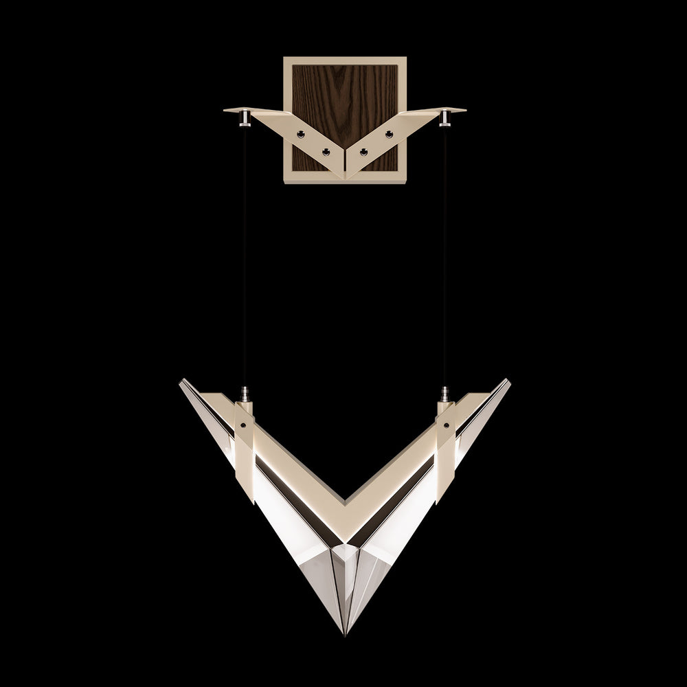 Fine Art Handcrafted Lighting Blade Adjustable Sconce in Champagne/Dark Walnut (100050-6)