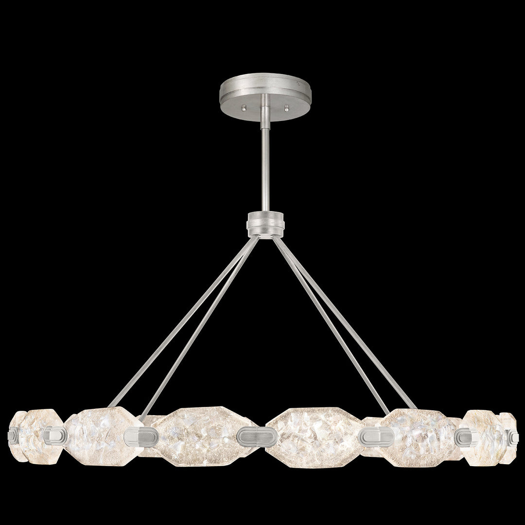 Fine Art Handcrafted Lighting Allison Paladino 48.5"W Round Pendant in Warm Silver Leaf (873140-1ST)