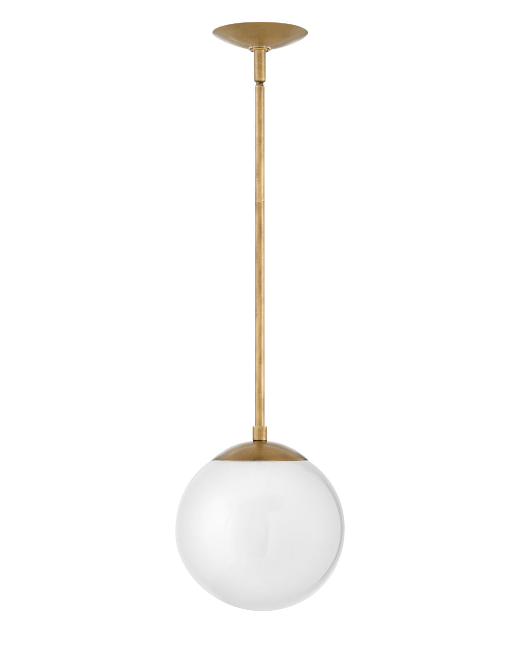 Hinkley Warby Pendant Pendant Hinkley Heritage Brass with White glass 9.5x9.5x10.75 