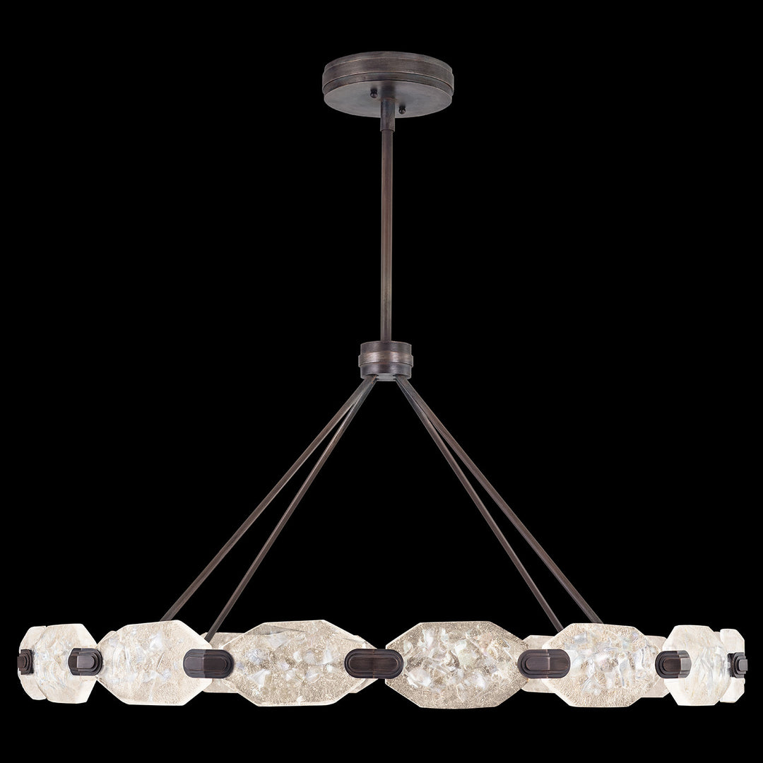 Fine Art Handcrafted Lighting Allison Paladino 48.5"W Round Pendant in Standard Bronze (873140-3ST)