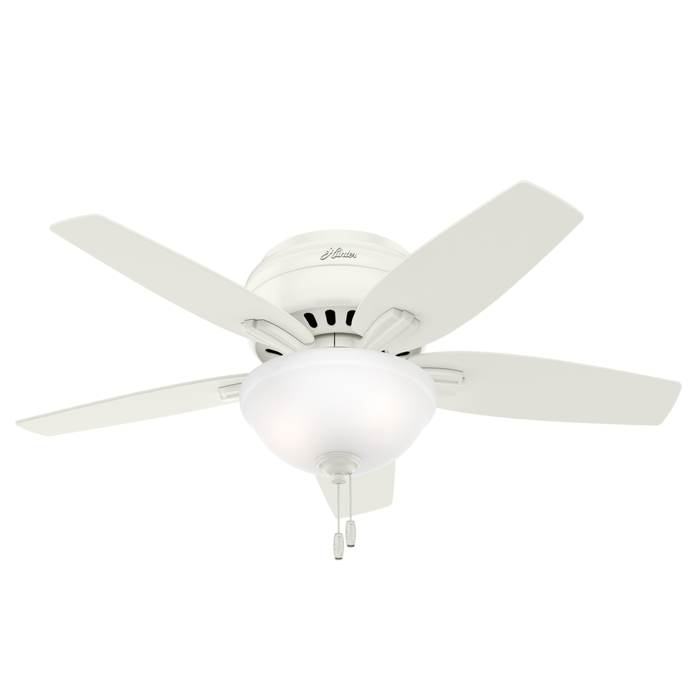 Hunter 42 inch Newsome Low Profile Ceiling Fan with LED Light Kit and Pull Chain Indoor Ceiling Fans Hunter   