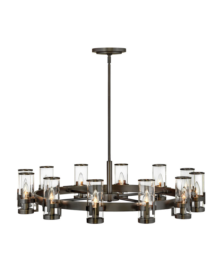 Hinkley Reeve Chandelier Chandeliers Hinkley Black Oxide 35.75x35.75x9.0