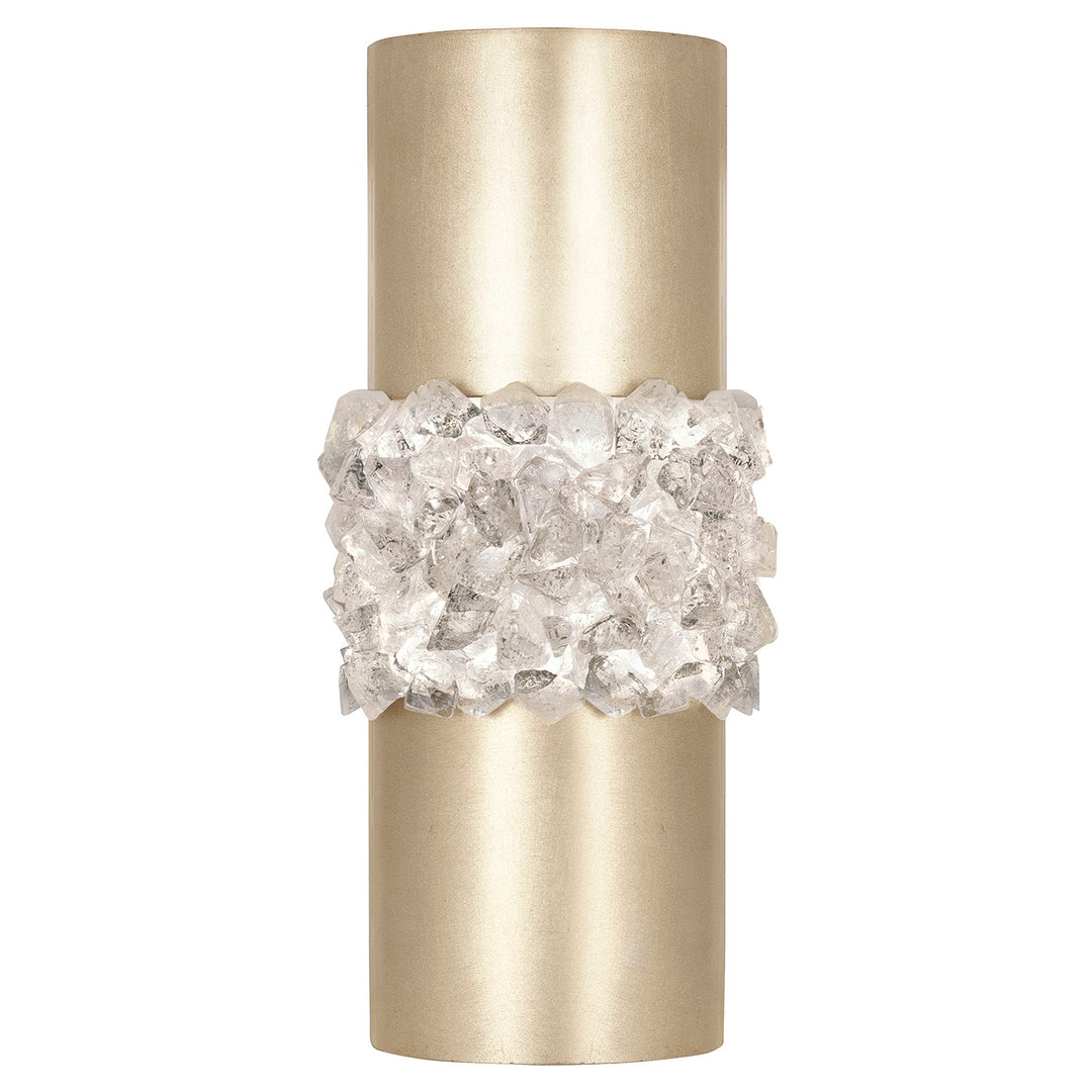Fine Art Handcrafted Lighting Arctic Halo 14"H Sconce in Standard Soft Gold Leaf (876650-1ST)