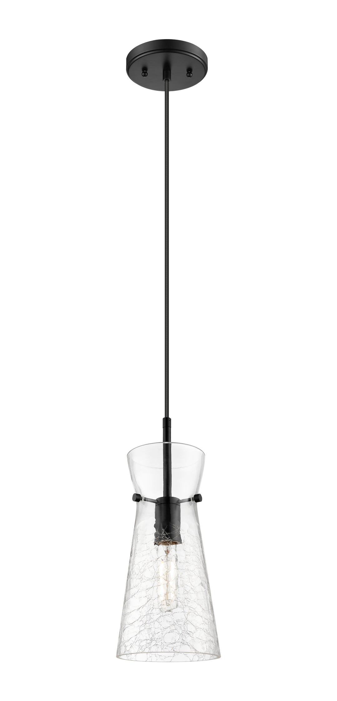 Innovations Lighting Nicole 8" Pendant - Matte Black Pendants Innovations Lighting Clear ; Glass Type: Clear  