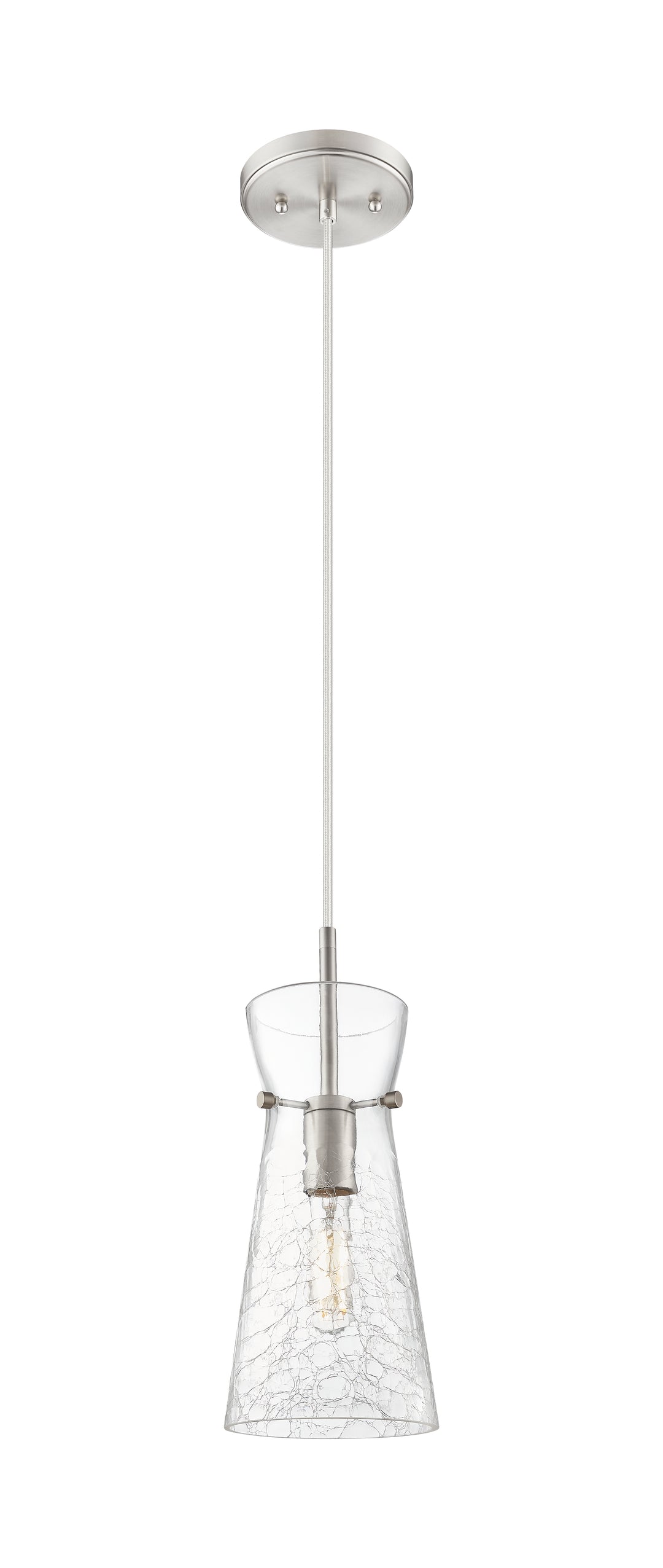 Innovations Lighting Nicole 8" Pendant - Brushed Satin Nickel Pendants Innovations Lighting Clear ; Glass Type: Clear  