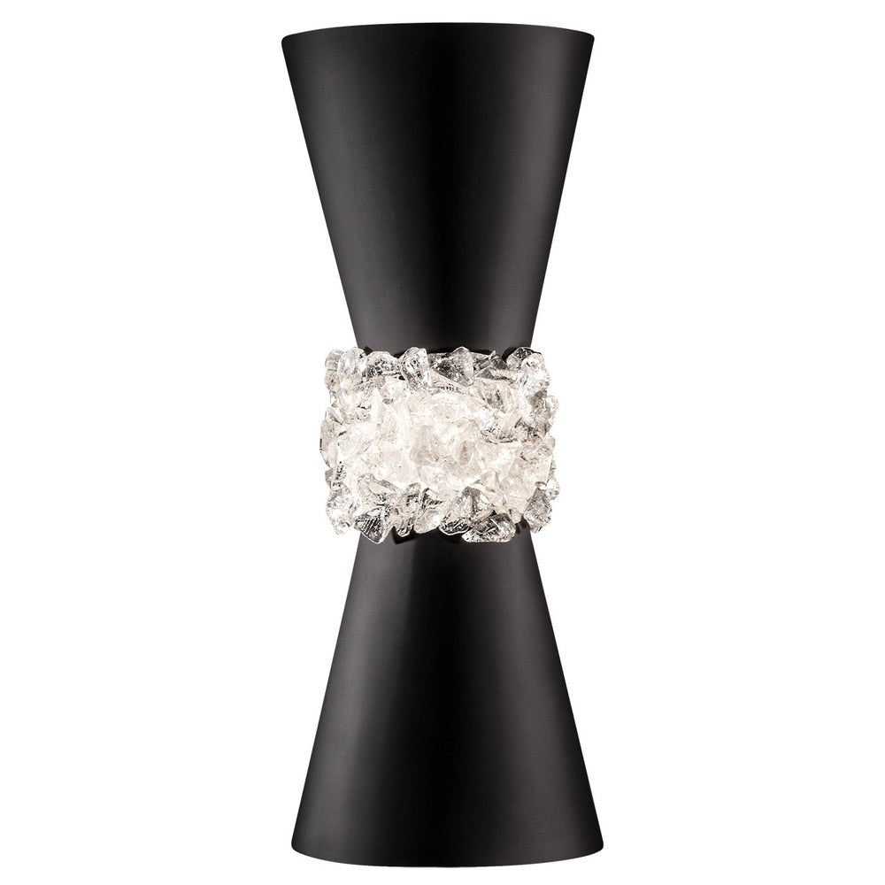 Fine Art Handcrafted Lighting Arctic Halo 14.5"H Sconce in Matte Black (876750-2ST)