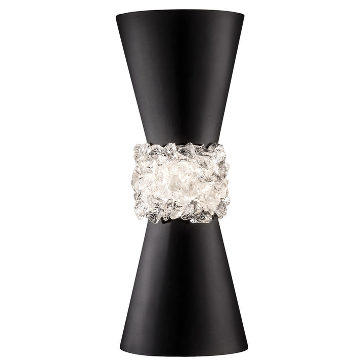Fine Art Handcrafted Lighting Arctic Halo 14.5"H Sconce in Matte Black (876750-2ST)