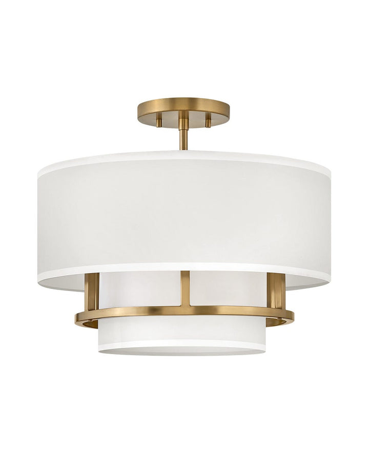 Hinkley Graham Semi-Flush Mount Ceiling Semi Flush Mounts Hinkley Lacquered Brass 16.0x16.0x13.75 