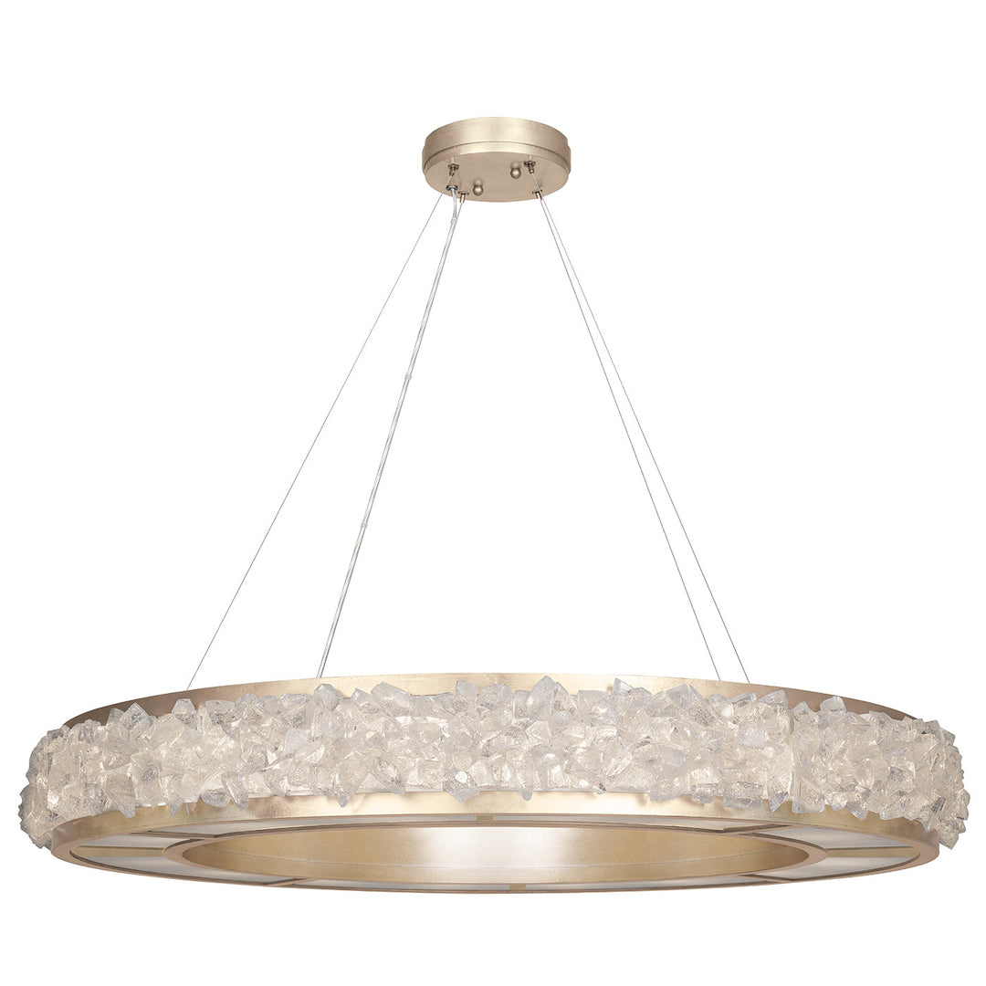 Fine Art Handcrafted Lighting Arctic Halo 38"W Round Pendant in Standard Soft Gold Leaf (878040-1ST)