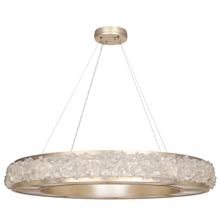 Fine Art Handcrafted Lighting Arctic Halo 38"W Round Pendant in Standard Soft Gold Leaf (878040-1ST)