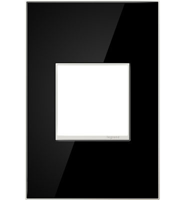 Legrand adorne Mirror Black 1-Gang wall plate