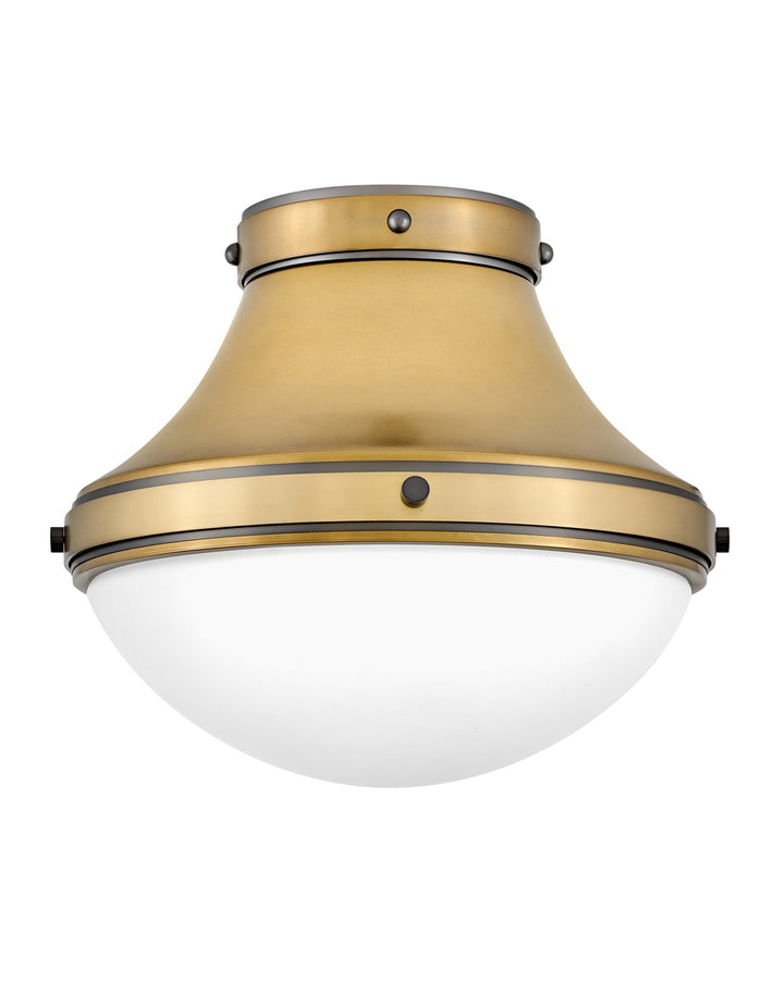 Hinkley Oliver Flush Mount Ceiling Flush Mounts Hinkley Heritage Brass 14.0x14.0x12.0 