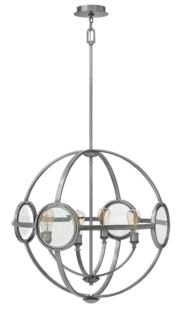 Hinkley Fulham Chandelier Chandeliers Hinkley Polished Antique Nickel 26.0x26.0x26.5 