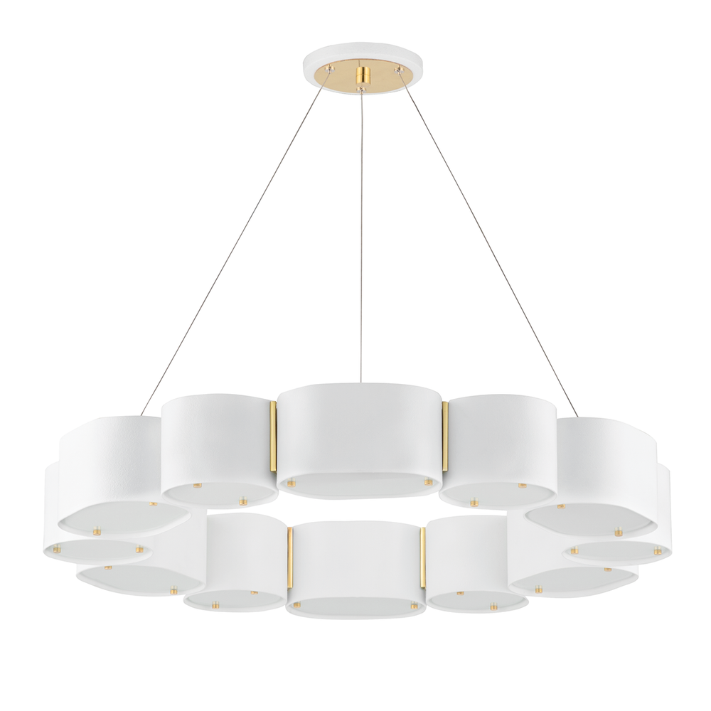 Corbett Lighting Opal Chandelier Chandeliers Corbett SOFT WHITE/VINTAGE BRASS 30x4 