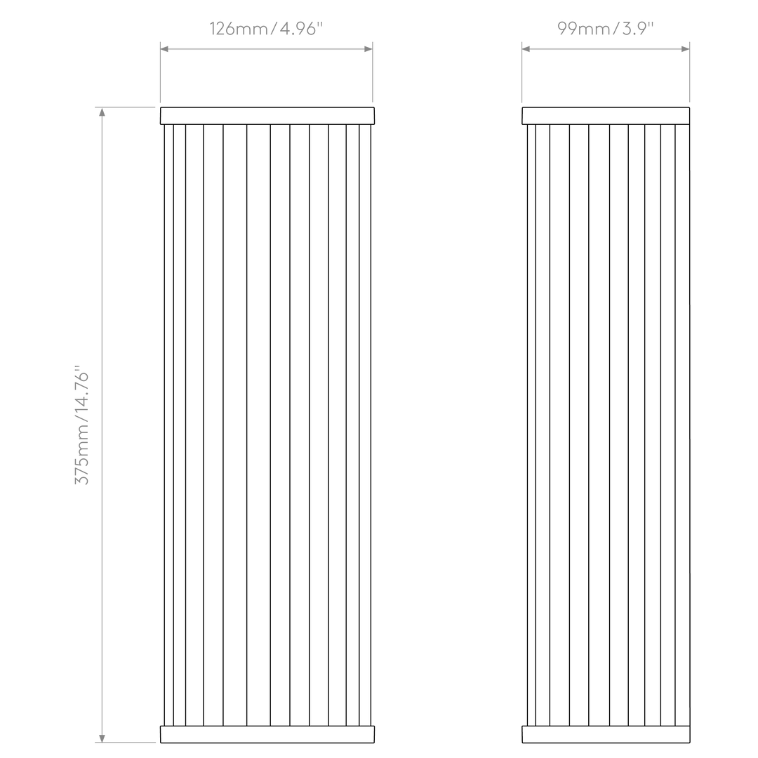 Astro Lighting Avignon Round 375 dimension diagram