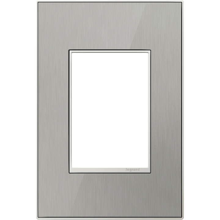 Legrand adorne Brushed Stainless 1-Gang + wall plate