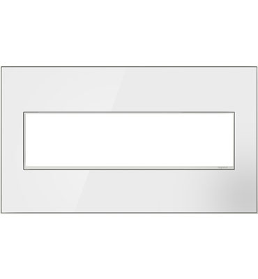 Legrand adorne Mirror White 4-Gang wall plate
