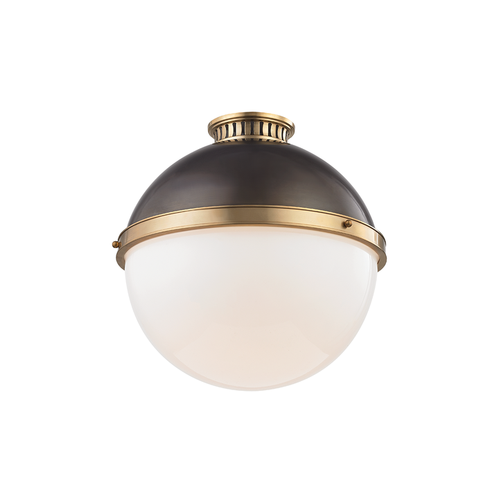 Hudson Valley Lighting Latham Flush Mount Ceiling Flush Mounts Hudson Valley Lighting Aged/antique Distressed Bronze  