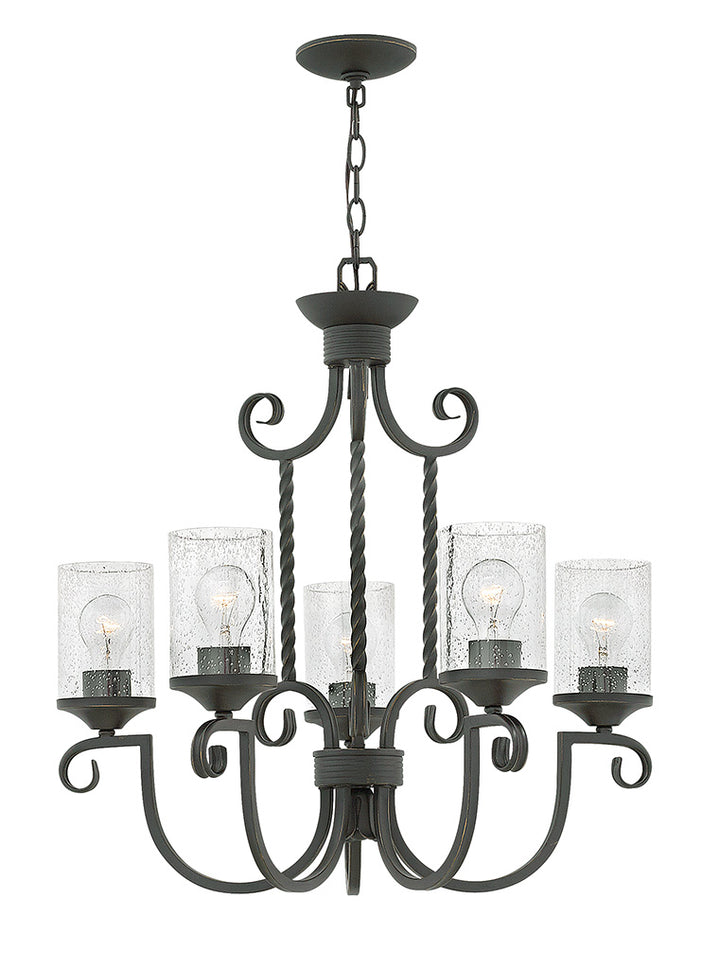 Hinkley Casa Chandelier Chandeliers Hinkley Olde Black with Clear Seedy glass 25.0x25.0x25.5