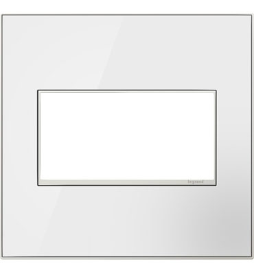 Legrand adorne Mirror White 2-Gang wall plate
