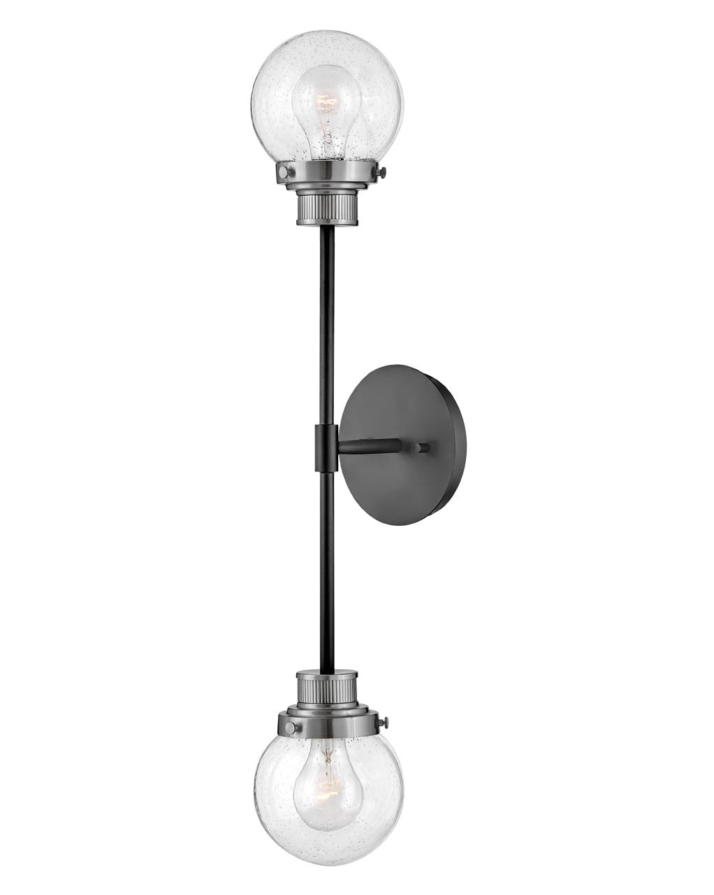 Hinkley Poppy Sconce Sconce Hinkley Black with Brushed Nickel accents 6.75x5.5x28.0 
